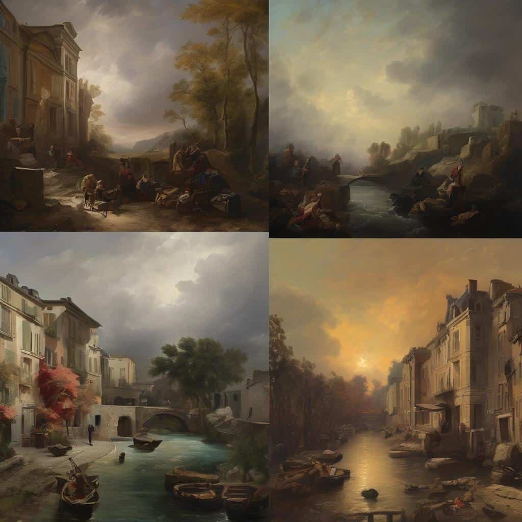 Οπίσθιον φως και τοπίο με ρεαλιστικό ύφος, τέχνη και εικόνα, καλλιτέχνες και δημιουργίες.