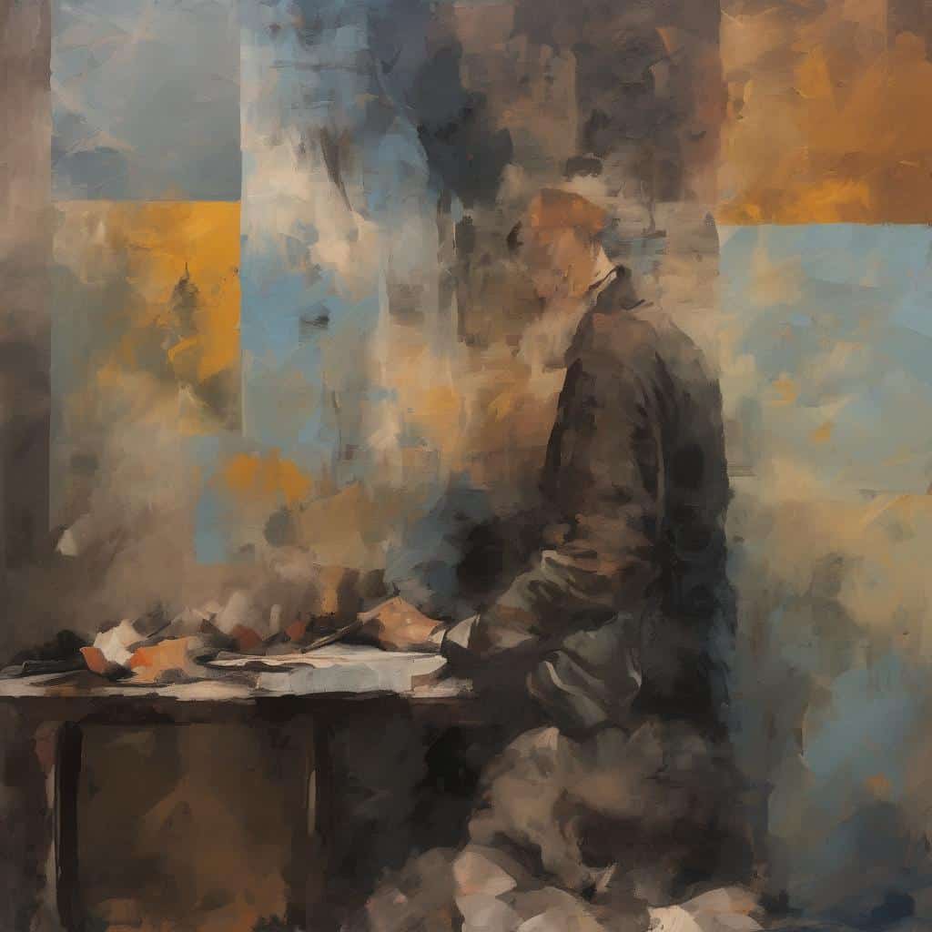 Ζωγράφος δημιουργός τέχνης σε στούντιο, πίνακες και καλλιτεχνική έμπνευση, Ελληνικό έργο τέχνης, καλλιτεχνική φύση, ρεαλιστικές εικόνες και σύγχρονες καλλιτεχνικές δημιουργίες.